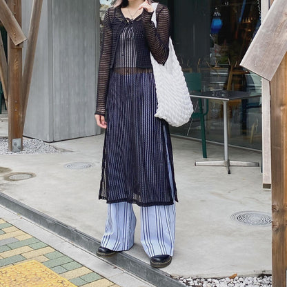 現貨 PT049 Strips Pants - Blue | Brown