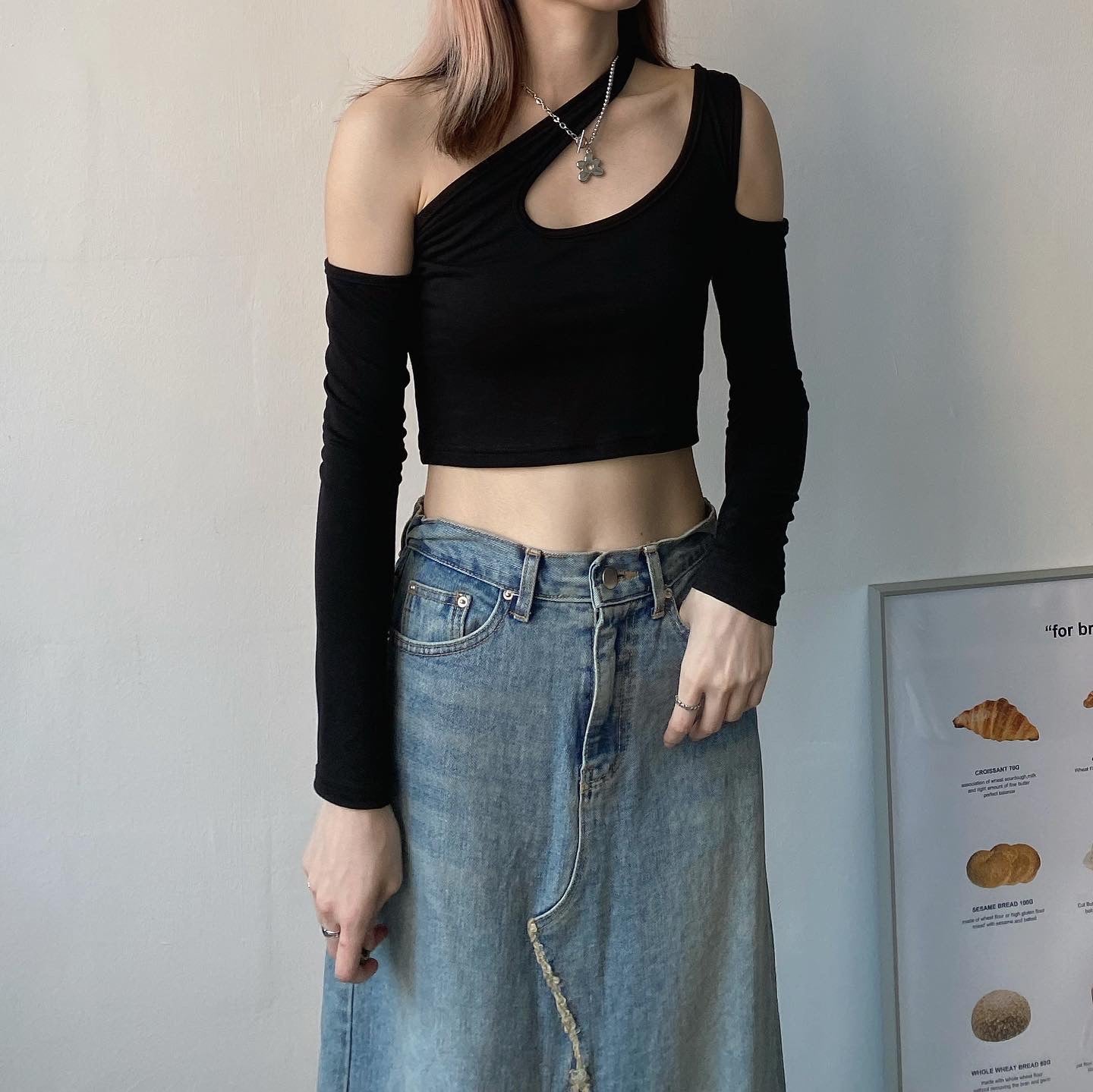 現貨 TP322 Cut-off Mini Top - Blue | Black