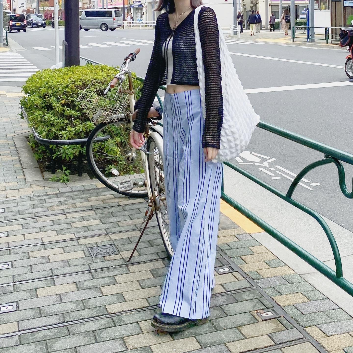 現貨 PT049 Strips Pants - Blue | Brown