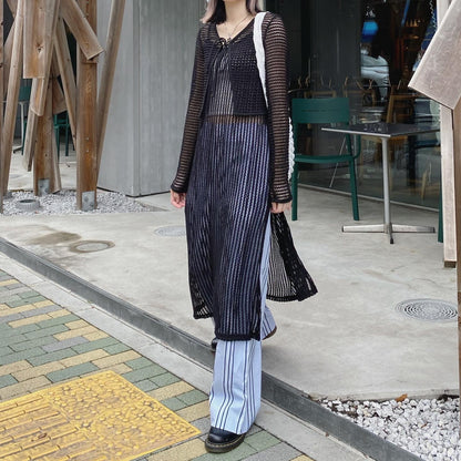 現貨 PT049 Strips Pants - Blue | Brown