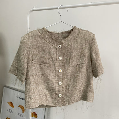 現貨 TP259 Tweed Jacket - Beige