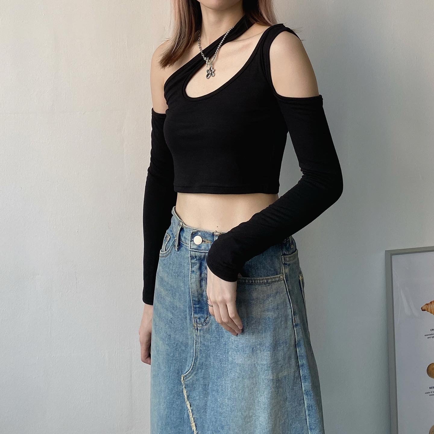 現貨 TP322 Cut-off Mini Top - Blue | Black