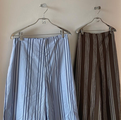 現貨 PT049 Strips Pants - Blue | Brown